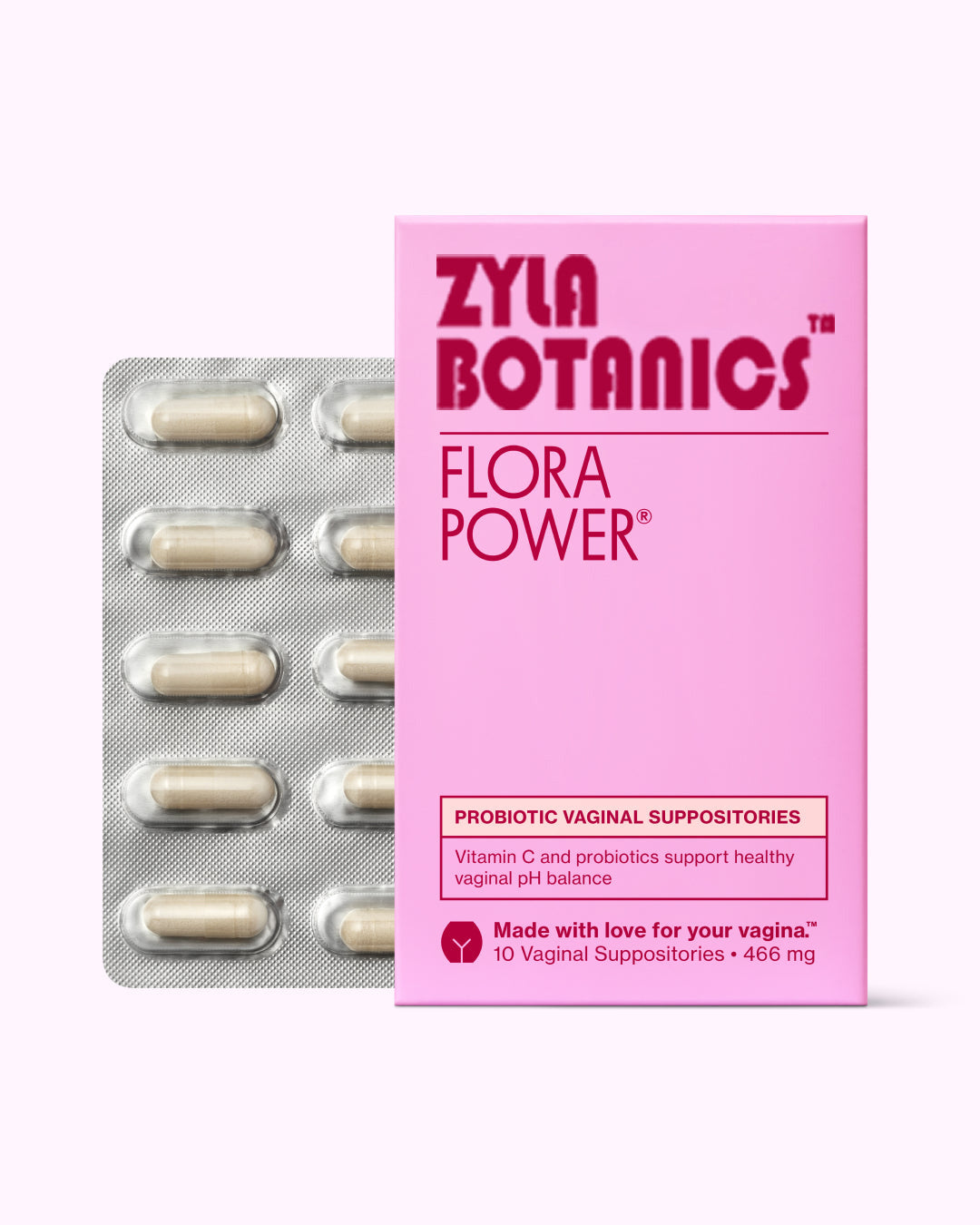 ZYLABOTANICS™ Flora Power® Vaginal Probiotic Suppositories