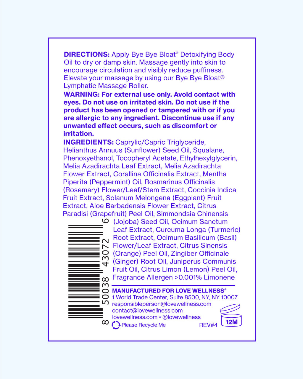 ZYLABOTANICS Bye Bye Bloat® Detoxifying Body Oil ™
