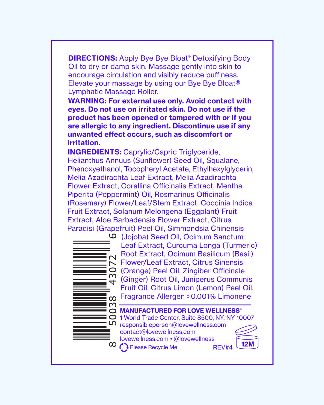 ZYLABOTANICS Bye Bye Bloat® Detoxifying Body Oil ™